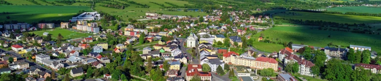 Aerial view of town