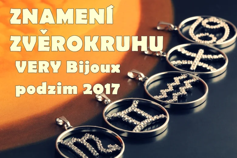 Řetízky s krystaly znázorňující znamení zvěrokruhu.