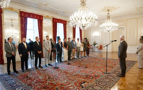 Formální schůzka s Petrem Pavlem v prezidentském paláci.