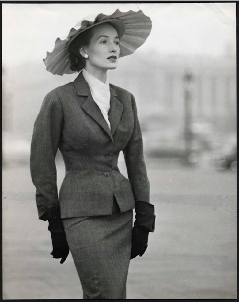 Woman in pencil skirt suit