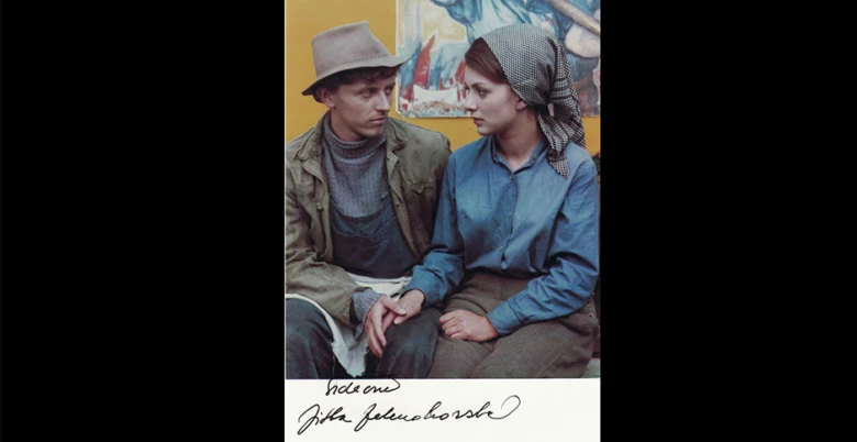 Jitka Zelenohorská a Jiří Jelínek v roli z filmu Hodina.
