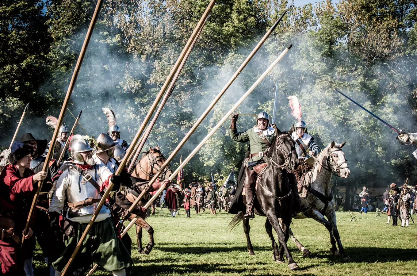 Cavalry charge reenactment