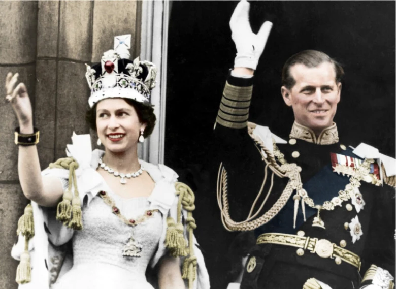 Královna Alžběta II. princ Filip vévoda z Edinburghu