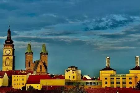 Hradec králové skyline