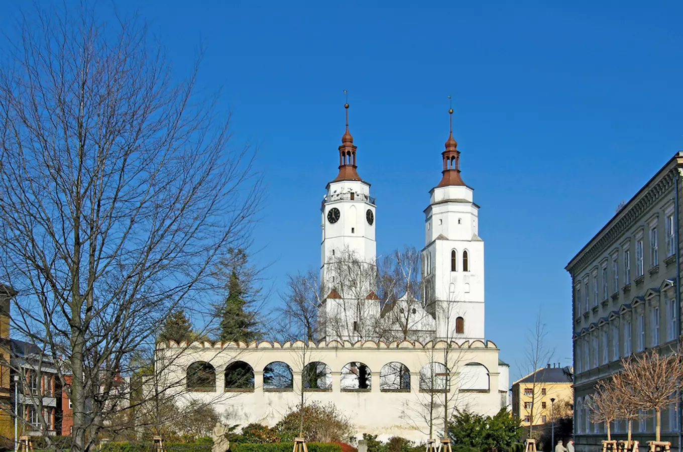 Kostel svatého Jakuba v královském městě Krnov.