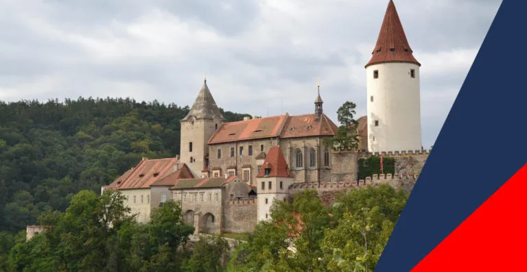 Bohemian castle on hillside