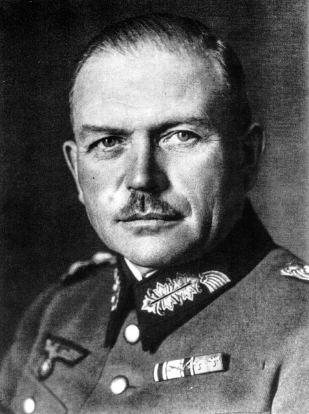 Portrét Heintze Guderiana v německé vojenské formě z druhé světové války.