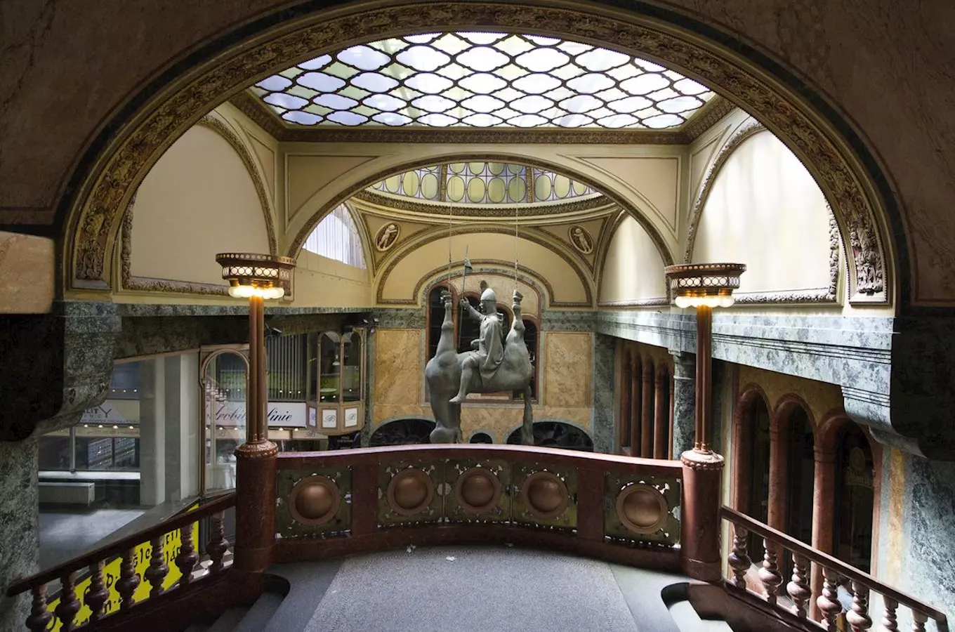 Lucerna passage interior with statue