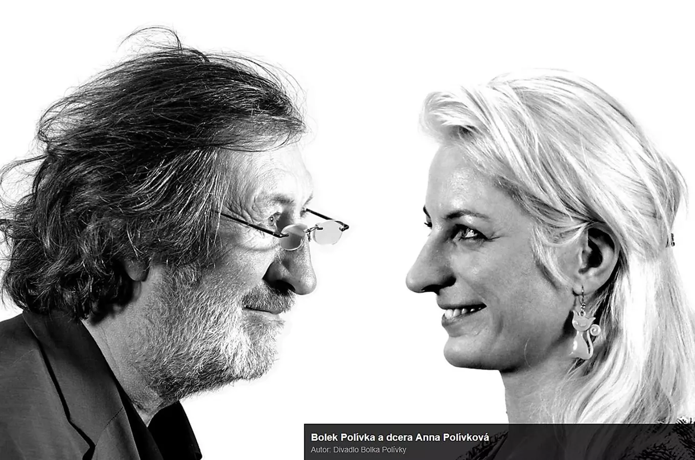 Černobílá fotografie Bohuše a Anny Políkových