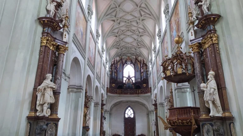 Interior of a baroque church
