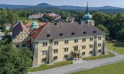 Manětín castle and town