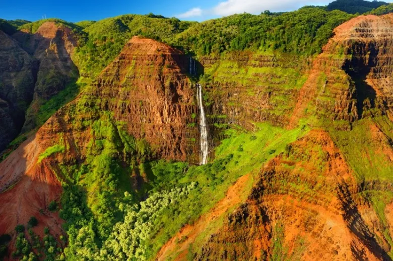 Hawaii waterfall canyon