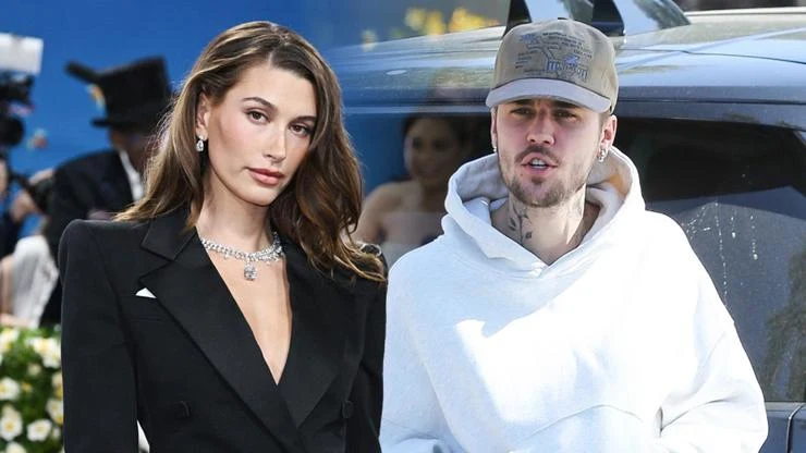 Hailey Bieberová s manželem Justinem Bieberem na veřejnosti.